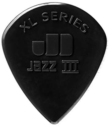 Jim Dunlop 47PXLS Stiffo XL Jazz Pick - Black (Pack of 6)