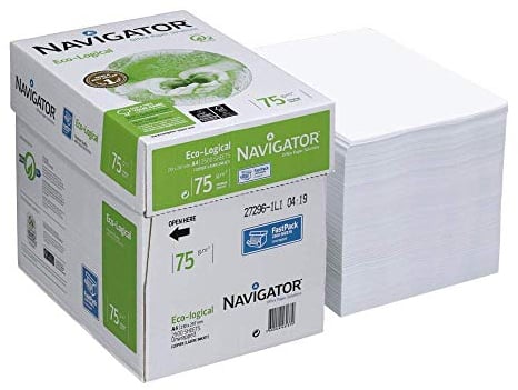 Maxi-Box NAVIGATOR Kopierpapier Eco-Logical A4 75 g/qm 2.500 Blatt