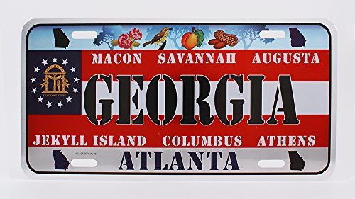 Dimension US-Nummernschild 9 für Deko-Zwecke, Design: Alabama, Georgia