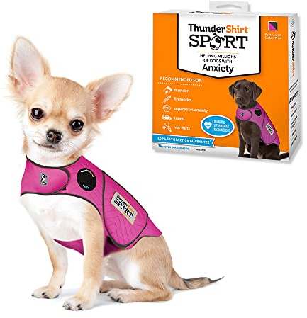 Thundershirt Hundebekleidung Thundershirt Hunde-Angstjacke, Fuchsia, Größe XXS