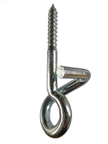 Sicherheits-Schaukelhaken 12 x 140 mm (1 Stück) aus Stahl, verzinkt, rostfreie Oberfläche