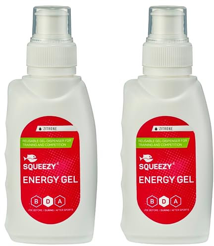 Squeezy Energy Gel Dispenser (Zitrone) 125 ml - Sport Energy Gel für schnelle & dauerhafte Energie bei maximaler Verträglichkeit beim Laufen, Radsport, Marathon & Co.