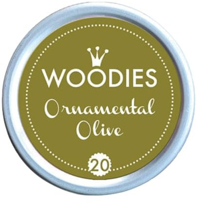 COLOP Woodies Stempelkissen Ornamental Olive (20), Rund