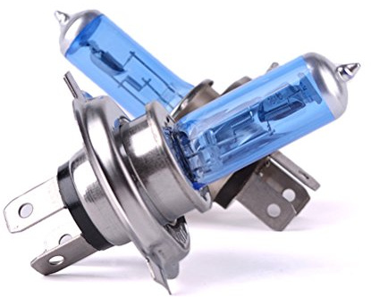 NUOLUX 2pcs H4 DC 12V 100W voiture Auto phare projecteur lampe ampoule halogène (bleu)