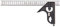 Starrett 11MH-300 Vierkantkopf aus Gusseisen mit normaler Klingenkombination quadratisch, schwarze Faltenoberfläche, Größe 300 mm