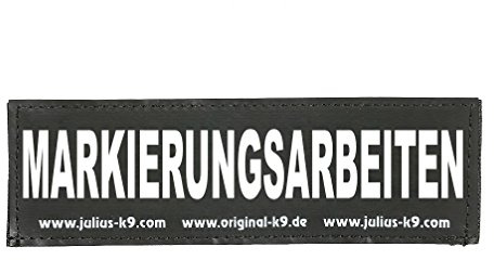 Interchangeable Patches, 1 pair, MARKIERUNGSARBEITEN, Size: Large, Black