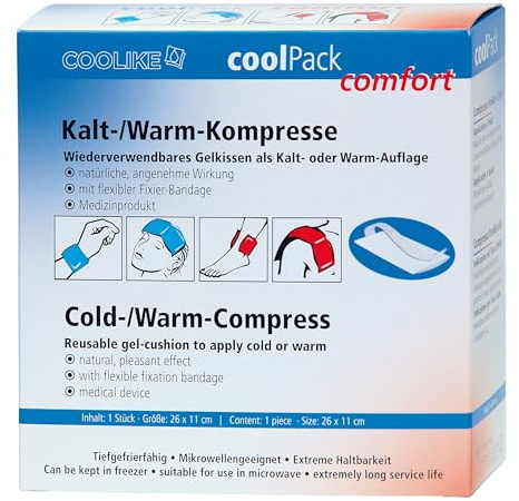 Coolike coolPack Comfort, Kalt-/Warmkompresse mit Fixierbandage, Format 110x260mm