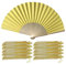 Chartreuse/Greenish Yellow Hand Fans, Pack of 10 Wholesale Paper Hand Fan with Bamboo Ribs Wedding Party Favour Church Gifts PHF09