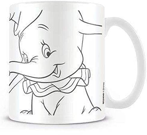 Pyramid International Dumbo (Line) Mug, Ceramica, Multicolore, 1 unità (Confezione da 1)