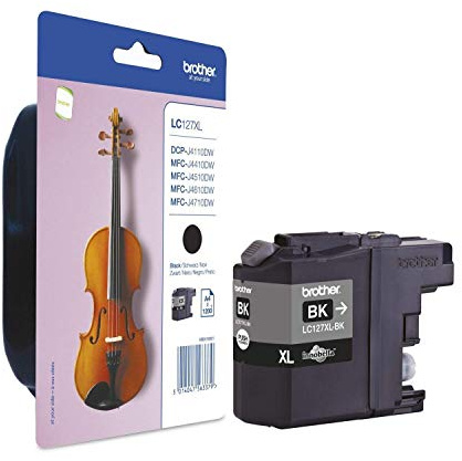 Brother LC-127XLBKBP LC-127XL Tintenpatrone hohe Kapazität 1.200 pages Blister, schwarz