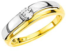 Amor Ring Damen Ringe, mit Zirkonia synth., Bicolor, Kommt in Schmuck Geschenk Box, 9828159