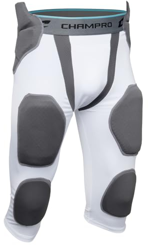 CHAMPRO Unisex-Erwachsene Tri Flex 7-Pad Integrated Girdle Flex-7-Pad, Weiß, X-Large