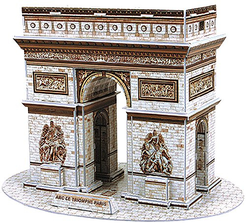Playtastic Kinder 3D Puzzle Spiele: Faszinierendes 3D-Puzzle Triumphbogen in Paris, 26 Teile (Puzzle Bauwerke, Kinder Spielzeug, Holzbausatz)