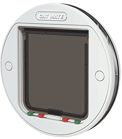 Cat Mate 4-Way-Locking Large Glass Fitting Cat Flap (357) - Secure Lockable Door for Large Cats and Small Dogs, for Single/Multiple Glazing, UPVC, Wooden and Wall, White