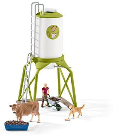 Schleich 41429 - Futtersilo mit Tieren, Mehrfarbig