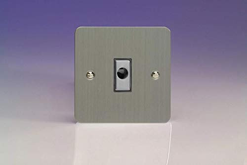 Varilight 16A Flex Outlet Plate Brushed Steel XFSFOD