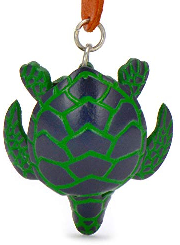 MONKIMAU Schlüsselanhänger Tiere 3D Landschildkröten aus Echtleder - handgefertigt Leder Tieranhänger - Geschenk für Damen, Frauen, Kinder und Tierliebhaber
