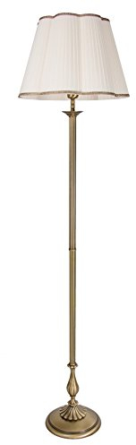 Licht-Erlebnisse Premium Stehleuchte aus Messing bronziert Jugendstil E27 bis 60W 230V Wohnzimmer Lampe Leuchte innen Bodenleuchte Bodenlampe