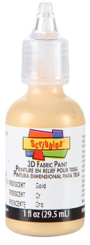 Duncan I Love To Create Scribbles 3D Pintura de Tela Iridiscente 1 oz - Oro
