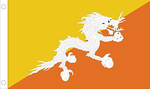 Allied Flag Outdoor Nylon Bhutan United Nation Flag, 4 by 6-Feet