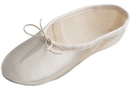 Katz Dancewear Ladies Girls Ivory Satin Rubber Sole Bridesmaid Wedding Ballet Shoes Pumps (Childs Size UK 9)