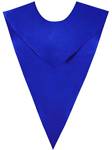 IvyRobes Unisex Glänzend V-Form Chor Gestohlen für Erwachsene Stola Klerus Kirche Kostümstolen Königsblau