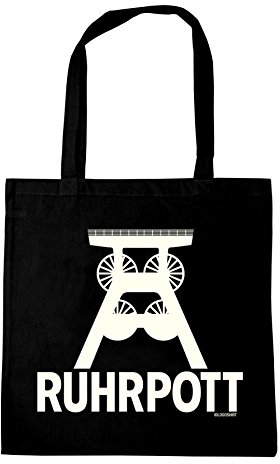 Logoshirt® Ruhrpott I Ruhrpott-Wahrzeichen I Baumwolltasche I schwarz I Lizenziertes Originaldesign
