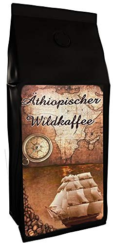 C&T Kaffee Rarität - Wildkaffee aus Äthiopien Afrika | 1000g Kaffee (ganze Bohne) - kräftig & fruchtig | + wild wachsend + handgepflückt + Sonnen-getrocknet + schonend geröstet