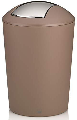 kela Schwingdeckeleimer Marta Kunststoff, Taupe, 29 cm 19,5 cm Ø 5 l, 22775
