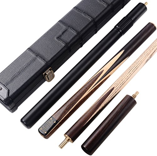 CUESOUL Klassische Handgemachte 57 Zoll Palisander 3/4 Stück Snooker Queue mit Schwarz Köcher und Aluminium Teleskop Extension (CSSC014)