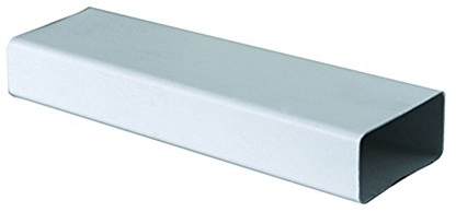 Tubo 120x60 mm lunghezza 1 ml per Aerazione Canalizzata Cappa Cucina in Pvc Colore Bianco