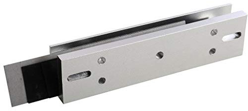UHPPOTE Aluminum Alloy U-Shape Bracket for 600lbs Magnetic Lock Frameless Glass Door