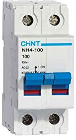 Chint NH4-80208 Switch Disconnector, Isolator, 2 Pole, 100 A