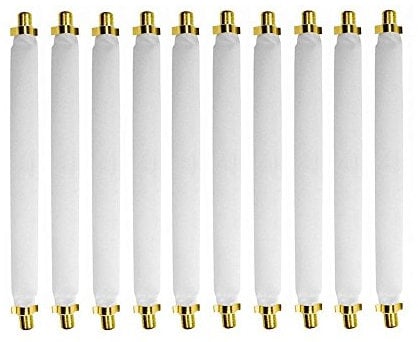 ARLI 10x Fensterdurchführung 20 cm – Selbstklebend mit vergoldeten F-Buchsen für SAT & TV 75 Ohm | Flachkabel für Fenster & Türrahmen Wohnwagen Camping