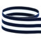 Ripsband in den USA | 3,8 cm (1 1/2 Zoll), Marineblau / Weiß gestreift – 20 Meter – (mehrere Breiten und Yards), Geschenkband