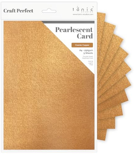 Craft Perfect Pearlescent Card A4-Cosmic Copper, Cardstock, 30 x 22 x 0.3 cm
