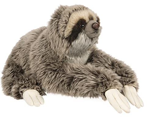 Uni-Toys - Faultier liegend, mit Klettverschluss - 35 cm (Länge) – Plüsch-Wildtier - Plüschtier, Kuscheltier