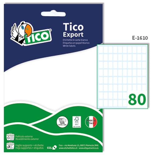 Tico 418246 Export Etichetta da 16x10 mm, Confezione da 10 Pezzi