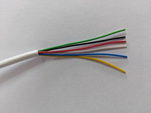 100 METRE DRUM / REEL OF 6 CORE WHITE BURGLAR INTRUDER ALARM FLEXIBLE CABLE