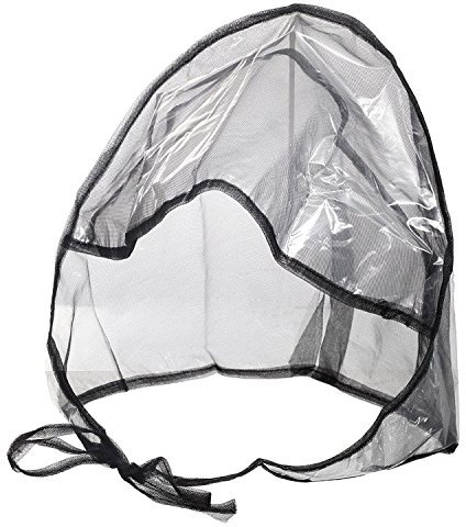 Premium Waterproof Rain Bonnet Hat with Full Cut Visor & Netting - Stay Dry Rain Protection for Men or Women - Black (Unisex) by M&S Gifts