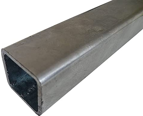 B&T Metall Tubo quadrato in acciaio zincato, 40 x 40 x 3 mm, in lunghezze da 1000 mm + 0/-3 mm, tubo quadrato ST37, zincato a caldo, profilo cavo, acciaio grezzo
