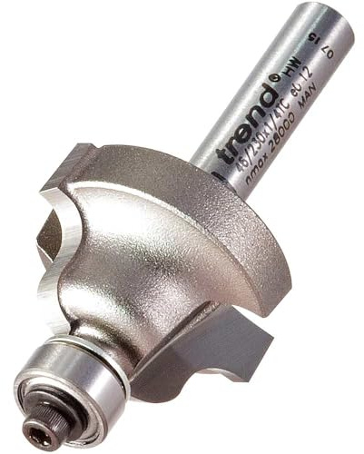 Trend Professional Bearing Guided Ogee Router Cutter, 1/4 Inch Shank, 25.4mm Cut Diameter, 15.9mm Cut Length, 4mm Radius, 46/230X1/4TC