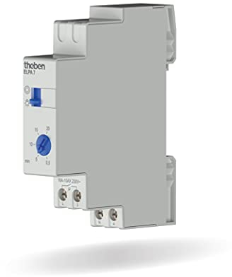 Theben 0070002 ELPA 7 timer elettrico per scale I Timer per scale I Guida top-hat I Guida DIN I Rilevamento automatico a 3 o 4 fili I 230 V I 600 W LED