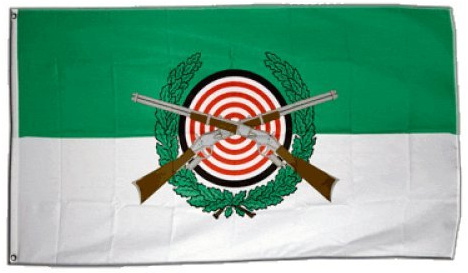 Flaggenfritze Flagge Schützenfest mit Emblem - 90 x 150 cm