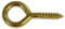 Electro Brass Screw Eye - 25mm (Pack of 20)