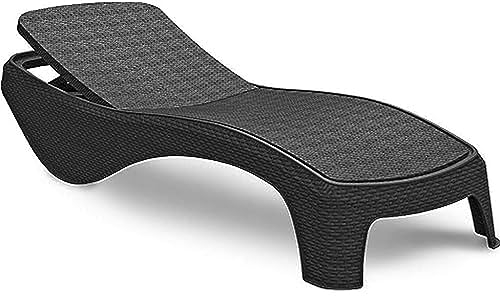 Keter - Tumbona de jardín Exterior reclinable Atlantic, Color Grafito