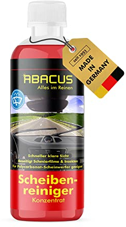 ABACUS® Reiniger Scheibenwaschanlagen, Scheibenreiniger Konzentrat Sommer, Scheibenwaschanlagen Konzentrat, Scheibenwischanlage Reiniger, Scheibenreiniger Sommer – Scheibenreiniger Konzentrat 300 ml