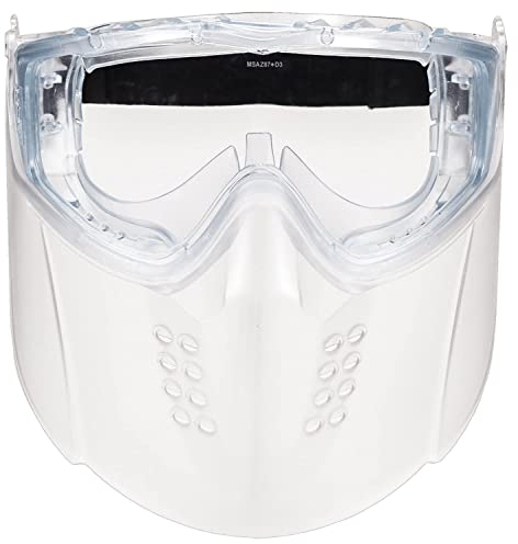 MSA 10150069 Sightgard Vertoggle Schutzbrille/Gesichtsschutz-Kombination, Polycarbonat-Linse, klare Gläser