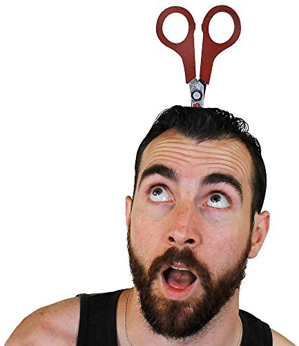 I LOVE FANCY DRESS Scissors Through Head Headband Funny Halloween Prop - Perfect Halloween Accessory - Pack of 1