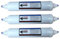3 Pack of 6 Month Universal Inline Undersink Water Filter Cartridges Fits All undersink Systems with 1/4 Pipe